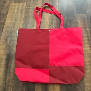 Chick-fil-A Tote Red Patch Work with Cow Print Lining
